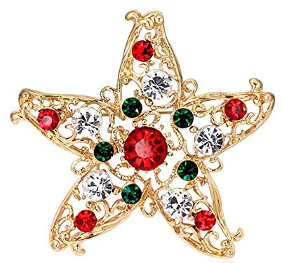 hcma Vintage Kranz Brosche Weihnachtsdekoration blinkende Weihnachtsbroschen für Geschenk