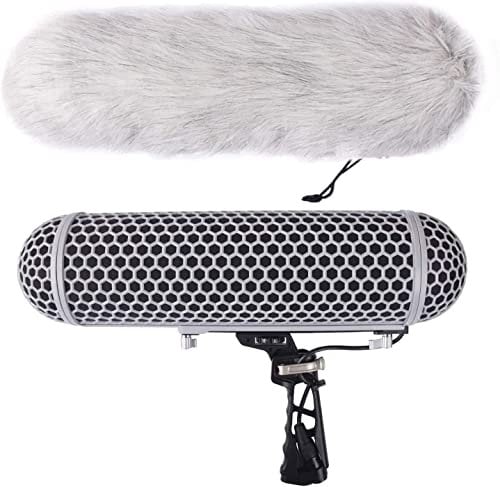 DF DIGITALFOTO Micolive Microfono Blimp con Dead Cat Parabrezza Stile Proteggere Gabbia e Rycote Shock Mount Sospensione Sistema Compatibile con Rode NTG Serie AT875R Linea Sennheiser MKE 600 Serie