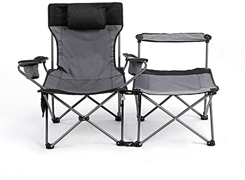 Bexdug Doppelter Klappbarer Campingstuhl,anglerstuhl, Campingstuhl faltbar, Klappstuhl für Strandterrasse