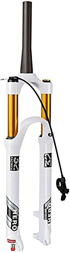 Forcella Anteriore MTB da 26/27,5/29 Pollici con Regolazione dello Smorzamento Alluminio Leggero Forcella Aria Lega 9MM Rilascio Rapido Freno a Disco Corsa 120MM,26-TaperedLine B,26