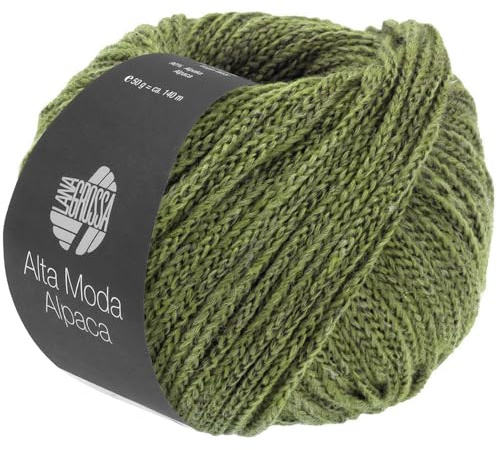 LANA GROSSA Alta Moda Alpaca | Kettengarn aus Alpaka (Baby) | Handstrickgarn aus 90% Alpaka (Baby), 5% Schurwolle (Merino) & 5% Polyamid | 50g Wolle zum Stricken & Häkeln | 140m Garn 79