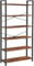 VASAGLE Bücherregal 6 Ebenen, Standregal mit Stahlrahmen, freistehendes Regal für Wohnzimmer, Schlafzimmer, Arbeitszimmer, 30 x 80 x 186 cm, Industrie-Design, vintagebraun-schwarz LLS082B01