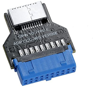 MZHOU USB 3.0 de 19 Pines en el Adaptador USB 3.1/3.2 Gen 2 e - Key a - Puerto a una Velocidad máxima de 5 Gbps para el Adaptador de Montaje en Panel C