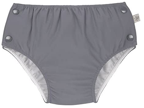 LÄSSIG Snap Swim Diaper Couche de bain pour bébé avec boutons-pression Gris 12 mois Taille 74/80