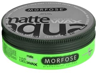 Morfose Aqua Hair Gel Wax - Shine Look, Edge Control,Ultra Hold for Men & Women, Developed by Barbers - Hair Gel, Hair Wax, Hair Powder, Pomade & Clay for Styling (175 ml, Matte Aqua)