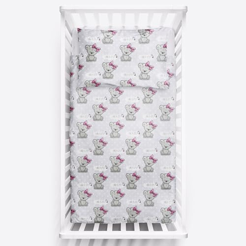 Baby Comfort 2 Piece Baby Kids Bedding Set 120x90cm Duvet Cover & Pillowcase for Toddler Cot 12M+ (It's a Girl)