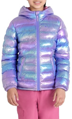 Mountain Warehouse Seasons II Kinder Steppjacke | Wasserabweisende, leichte Kinderjacke mit Kapuze, wärmend gefüttert – ideal für Schule, leichten Regen & Winter