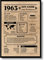EQUIK PRODUCTS Geburtstagskarte 1963 | Geburtstagsgeschenk für Männer und Frauen | Geburtsjahr 1963 | Vintage Poster | Dekoration und Geschenkidee | Zurück in 1963