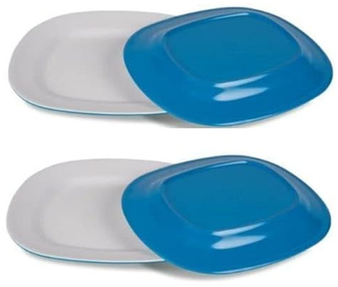 Kampa Set of 4 Melamine Dish Dinner Plate – Vivid Blue MM0101