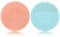 YalsFTY Silicone Makeup Brush Cleaner, 2-Piece Set, Dual-Sided Scrubber Mat for Brushes, Powder Puffs and Sponges (Blue & Peach)