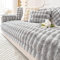 LINGKY Couch Überzug, Sofa Überzug 1/2/3/4 Sitzer L Form Sofa Cover Sofabezug Ecksofa, Universelle Sofaschoner rutschfest, Plüsch Sofa Sitzkissenbezug für Wohnzimmer (Hellgrau,70x180cm)
