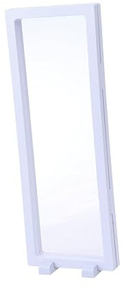LIFKOME Kasten Bilderrahmen stehen klarer Stand Ohrringhalterung klarer Rahmen Mini-Rahmen 3D schwimmende Vitrine Münzständer Veranstalter Halskette Schmuck Filmbox Weiß Container Optional