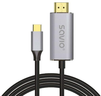 Savio Adapter USB C auf HDMI CL-171 Silber 2m