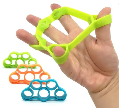 Extensor y Ejercitador de manos y dedos, Fortalecedor de dedos, Rehabilitación de manos y dedos, Fisioterapia de mandos y dedos, Tensor de mano, Tensor de dedos, Hand grip ajustable de 5 niveles