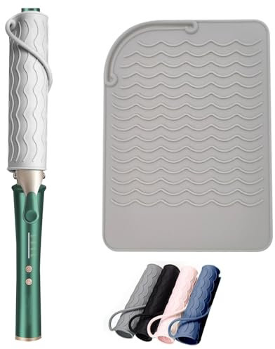 WUBAYI Alfombrilla de calor para alisadores de cabello, alfombrilla de silicona resistente al calor para rizador, plancha plana, alfombrilla protectora del calor para herramientas de peinado de