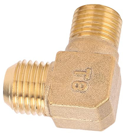 Rechtwinkliges Winkelstück, 13 X 14 Mm, Messing, Rechtwinkliges Winkelstück für Luftkompressor-Pneumatiksystem, Gewindeanschlussadapter, Luftkompressor-Messinganschluss mit Hoher