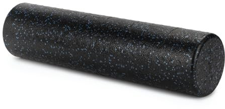 TREXO Rullo da massaggio di dimensioni 60x15 cm in Colore Blu/Nero Rullo massaggiio muscolare Fisica Foam roller con superficie liscia adatto a Tutti per la rigenerazione quotidiana in Schiuma EPP