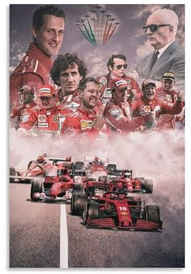 Poster mit Formel 1 F1-Fahrer, Michael-Schumacher, 16 Poster, Druck, Kunst, Wandgemälde, Leinwand, Poster, moderne Schlafzimmer-Dekoration, 30 x 45 cm