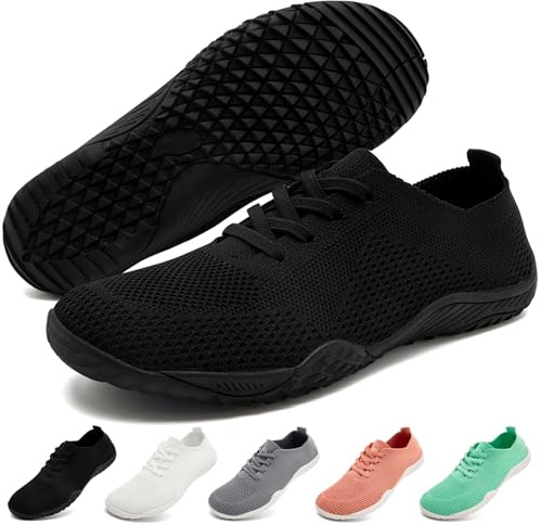 RJYWGS Barefoot Chaussures Femme Minimalistes Confort Chaussure Noir EU 38