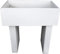 FORTUNATO Pilozza Lavatoio Serie Ostuni Bianco 84 x 50 x H.28 cm Con Piedi 10 x 40 x H 60 cm Bucato Lavanderia Giardino