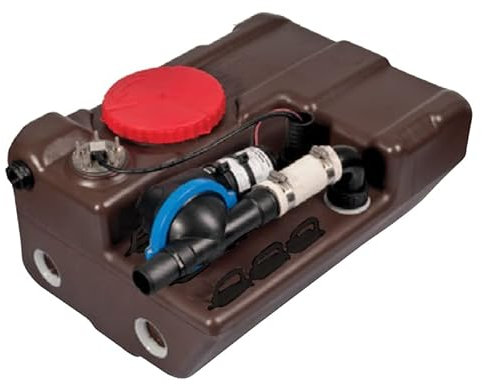wellenshop - Nuova Rade Fäkalientank/Schmutzwassertank/Abwassertank Blizzard 100 Liter inkl. 12 V Pumpe und Sensor Bootstank Wohnwagen Wohnmobil Tank Schmutzwasser Abwasser Grauwasser