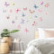 milaosk 150 Stück Wandtattoo Schmetterlinge Bunt Selbstkleber Wandaufkleber Aufkleber Rosa Wandsticker Kinderzimmer Mädchen Schlafzimmer Wohnzimmer Babyzimmer Flur Wanddekoration