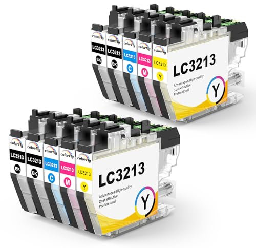LC3213 Druckerpatronen Kompatible für Brother LC3213 LC-3213 LC3211 Druckerpatronen für Brother DCP-J572DW DCP-J772DW DCP-J774DW, Brother MFC-J497DW MFC-J491DW MFC-J890DW MFC-J895DW (10 Pack)