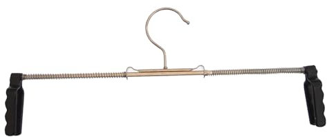 HAGSPIEL Hosenspanner mit Spiralfeder, 20-36 cm Spannweite, Metallbügel mit Rutschfester schwarzer Beschichtung