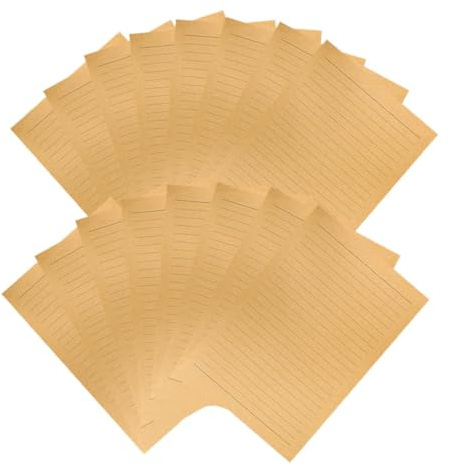 Angoily 50 Blatt Vintage-schreibpapier, Retro-briefpapier-kollektion, Linierte Briefseiten Für Kreatives Schreiben Und Gedichte, Home-office-briefe, A4