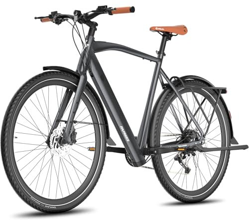 Fafrees 29 Electric Bike for Adults Lightweight Aluminum Frame City Commuting Ebike 36V10Ah Battery,Dual Disc-Brake,Range Max 100km,with LED Display,9-Speed Gear,150KG Capacity Ebike,Black(F700M)
