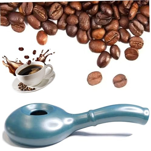 Tostatrice per chicchi di caffè, torrefazione per caffè, in ceramica con manico esteso, fornello portatile per arrostire castagne, arachidi, anacardi, per la caffetteria domestica