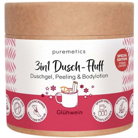 puremetics 3in1 Dusch-Fluff, Glühwein LE, 250g