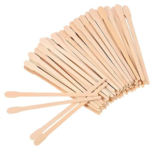 200 Pcs Eyebrow Wax Sticks, Applicateurs en Bois pour Épilation du Visage et des Jambes, Spatules de Cire avec Poignée pour Zones Délicates et Artisanat - Kit Professionnel