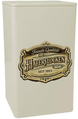 speecheese Frühstück Vintage Haferflocken Dose 900ml Lustige MetallDose 900ml fürs Retro-Frühstück