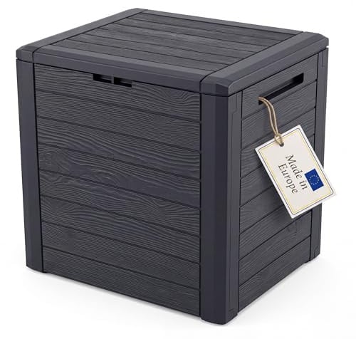 BigDean Gartenbox klein kompakt 140 Liter ideal für Balkon kleine Flächen