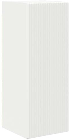 RJPLMFV Meuble TV Mural Blanc 80 cm Bois d'Ingénierie | Design minimaliste, portes pivotantes, étagères intégrées, gain d'espace au sol, entretien facile