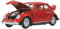 JAMARA 405110 - VW Käfer 1:18 RC Diecast Rot 27MHz – Kultfahrzeug mit Gummi-Bereifung, öffnen von Türen, Motorhaube und Kofferraum, perfekt nachgebildete Details, hochwertige Verarbeitung