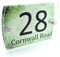CS Printing Green Garden Personalised House Number Plaque Glass Effect Acrylic Sign Door Plate Wall Display 2 Part Branded Acrylic (Green Garden)