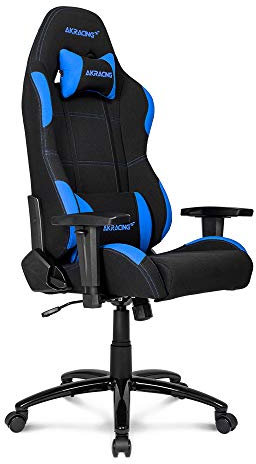 AKRacing Core Series EX Gaming Chair with 5/10 Years Manufacturer Warranty - Black/Blue Fabric