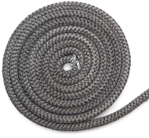 Bullenhitze Kamindichtung 2m, ø 10x6mm Stegdichtung Flachdichtung Dichtband NICHT selbstklebend für Scheiben-Dichtung. Passend für verschiedene Oranier Kamin Modelle