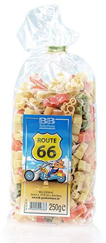 Monsterzeug Bunte Nudeln im Motorrad Design, 250 g Motorrad Pasta aus Hartweizengrieß in Orange, Grün und Rot, Geschenkidee für Biker