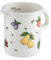 Riess, 0338-068, medida de cocina 10 1,0 L, country - FRUIT GARDEN, diámetro 10 cm, altura 14,8 cm, contenido 1,0 litros, esmalte, blanco con decoración de frutas, inducción