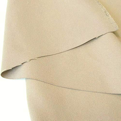 TOLKO 50cm Canvas Stoff Meterware | Polsterstoff Bezugsstoff | 1,5mm dick robust reißfest | Baumwoll-Segeltuch zum Polstern Beziehen | Baumwoll-Stoffe zum Nähen für Hose Jacke (Beige)