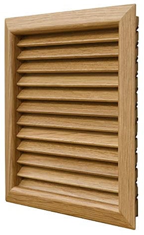La Ventilazione LGES160QL Rejilla de ventilación cuadrada de madera de roble lacada, empotrable. Dimensiones: 172 x 172 mm, 172x172 mm