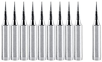 10 pezzi di saldatura con punta di ferro, punte di saldatura affilate di ricambio per saldatura di ricambio per saldatura di punte di ferro Strumento stazione 900M-T-I