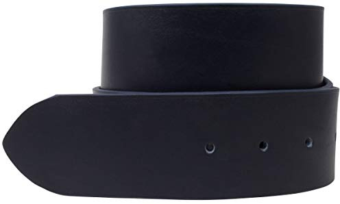 BELTINGER Wechselgürtel aus Vollrindleder ohne Schnalle 5 cm | Druckknopf-Gürtel für Damen Herren 50mm | Breiter Leder-Gürtel | Marine 100cm