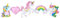 DIWULI Ballon-Kette Einhorn - Folien-Ballon Girlande