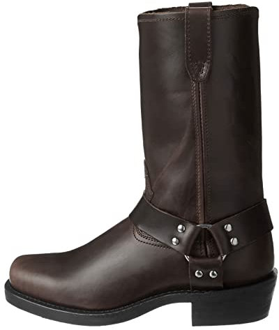 Harness Hi Uomo Cowboy Biker Stivali,Dark Brown,43 EU