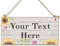 Personalised Hanging Plaque Your Custom Text SunflowerRustic Farmhouse Decorative Wooden Door Wall Sign Home Decor Add Any Message