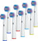 Ersatz-Zahnbürstenköpfe für Oral B Braun, 8 Stück, professionelle elektrische Zahnbürstenköpfe, präzise saubere Bürstenköpfe, kompatibel mit Oral-B 7000/Pro 1000/9600/500/3000/8000